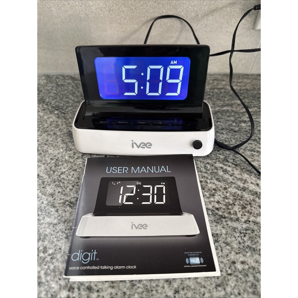 Ivee Digit Voice Controlled Talking Digital‎ Alarm Clock Model Iv1